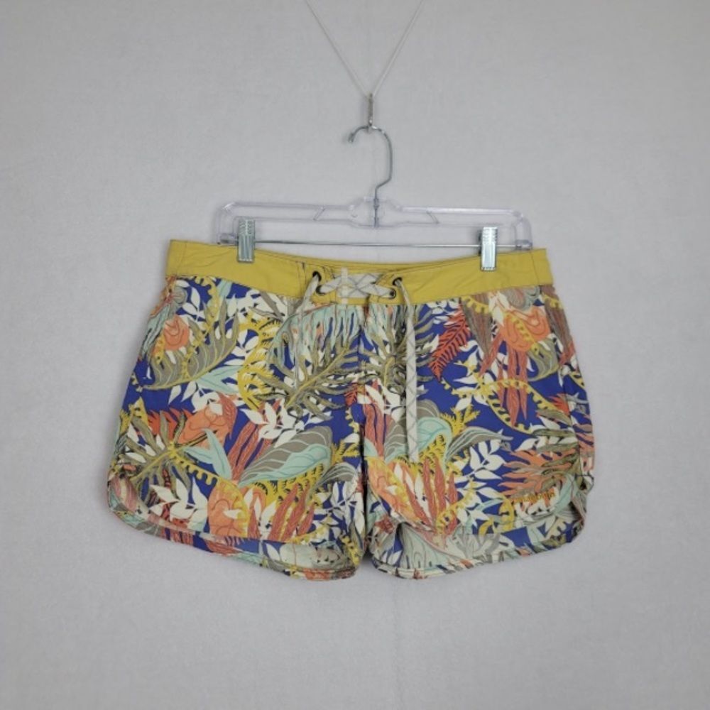 Patagonia Swim board Shorts Tropical print multi-colored Size 6 draw string tie